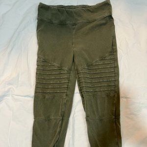 Tucker + Tate hunter green moto leggings girls size XL